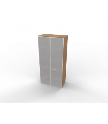 Libreria alta con ante in vetro by LAS