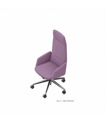 Poltrona presidenziale Lead con braccioli imbottiti by LAS