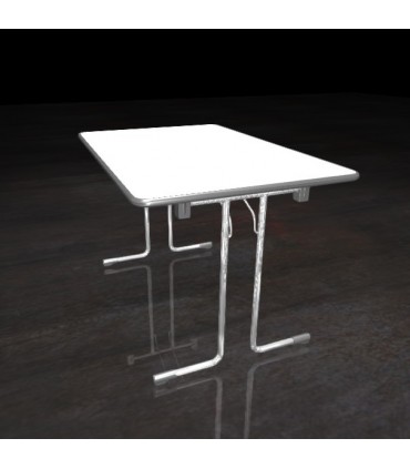 Tavolo mensa con gambe pieghevoli e piano in melaminico