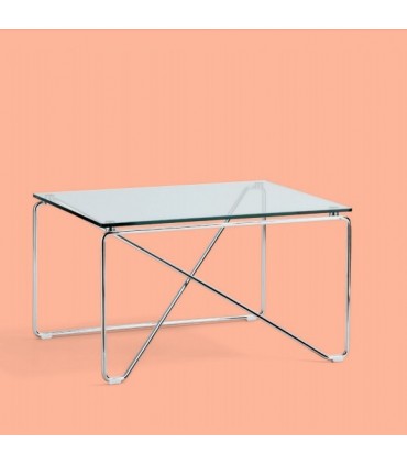 Tavolino da attesa con piano in cristallo by Compir