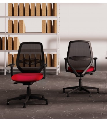 Poltrona operativa in rete CAST by Las