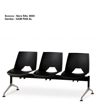 Panca da attesa Sidney by Italian Sedioliti