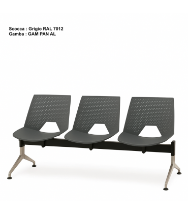 Panca da attesa Sidney by Italian Sedioliti