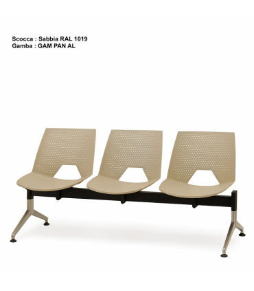 Panca da attesa Sidney by Italian Sedioliti