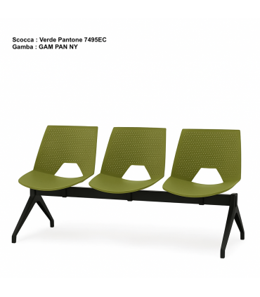 Panca da attesa Sidney by Italian Sedioliti