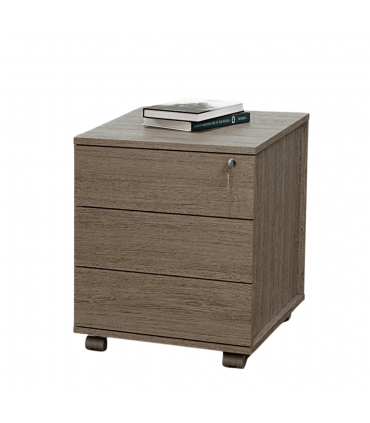 Cassettiera lignea su ruote 3 cassetti by Alea