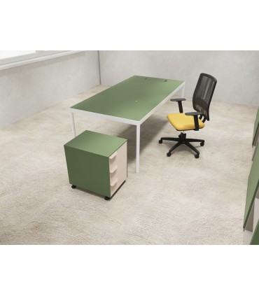 Cassettiera su ruote 3 cassetti Fil rouge by Las