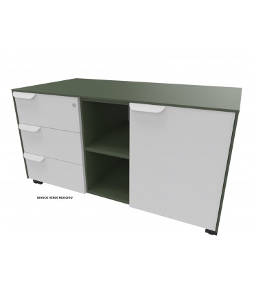 Mobile di servizio su ruote con vano a giorno Fil rouge by Las