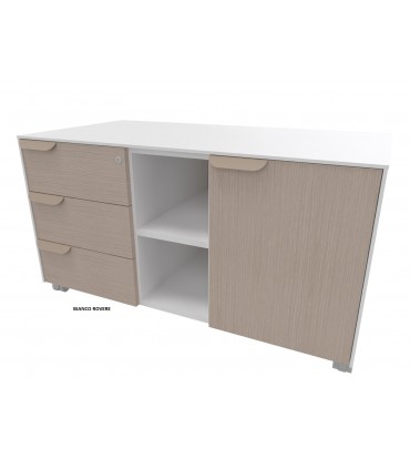 Mobile di servizio su ruote con vano a giorno Fil rouge by Las