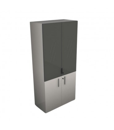 Mobile alto con ante in vetro fumè