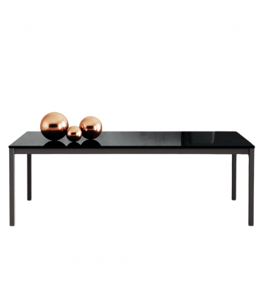 Tavolino da attesa Segno con piano in vetro by Las