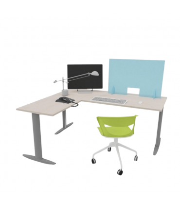 Scrivania gamba a T con allungo by Colombini