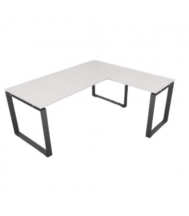 Scrivania gamba ad anello chiuso con allungo Loft