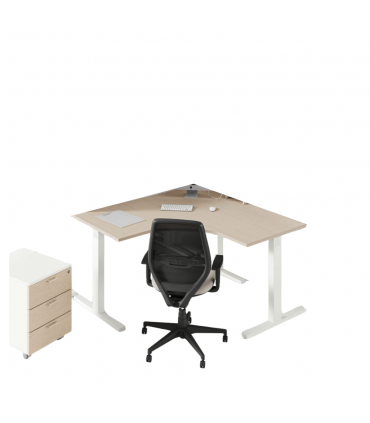 Workstation con gambe metalliche Oxi