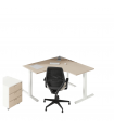 Workstation con gambe metalliche Oxi