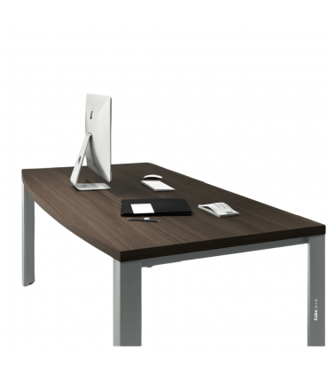 Scrivania direzionale con piano in legno sagomato by Flycom