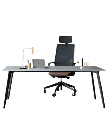 Scrivania direzionale con piano in vetro Rhea by Compir