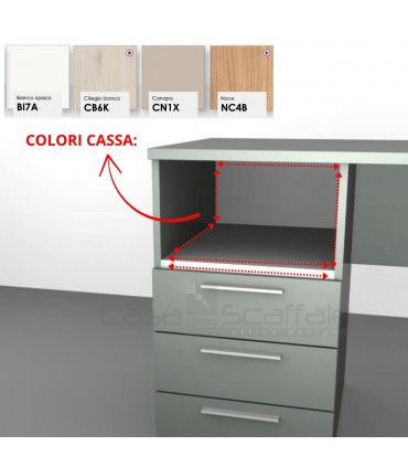 Scrivania con cassettiera su misura by Colombini