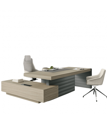 Scrivania direzionale con allungo Jera by Las