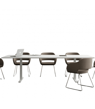 Tavolo riunioni rettangolare con gambe a T Oxi