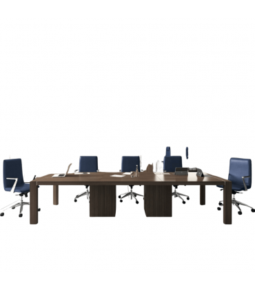 Tavolo riunioni L. 354 con gamba a ponte by Compir