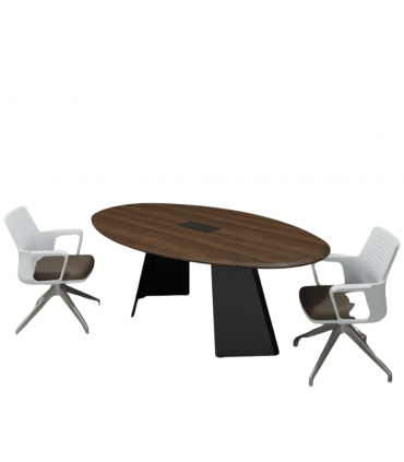 Tavolo riunione ovale Monolith by Las