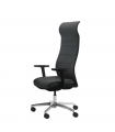 Poltrona con schienale alto in tessuto Grid48 by Milani