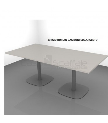Tavolo riunioni rettangolare con basamento metallico by Colombini