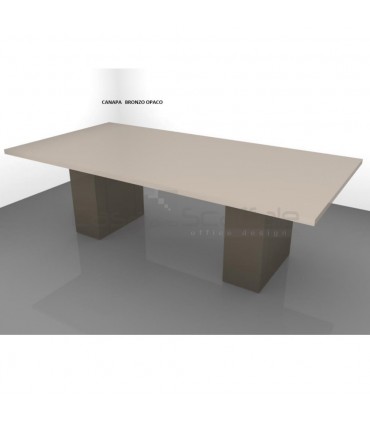 Tavolo riunione con sostegno in metallo L. 240 by Colombini