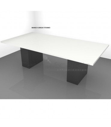 Tavolo riunione con sostegno in metallo L. 240 by Colombini