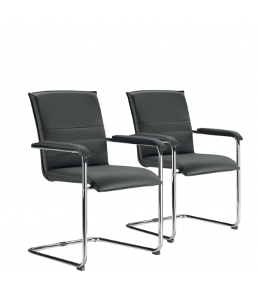 Coppia di sedie interlocutorie Cubika48 by Milani