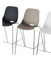 Sgabello con telaio cromato Luna by Compir