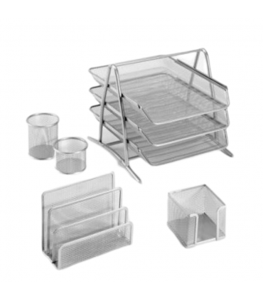 Set scrivania metallo traforato