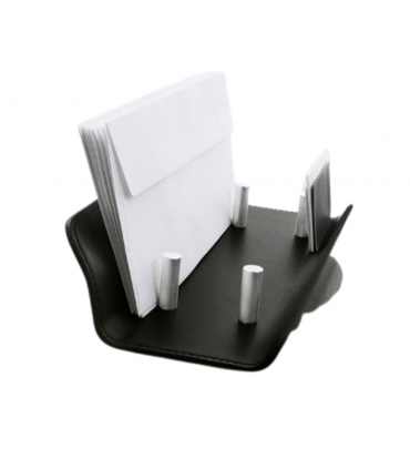 Portalettere pelle nero