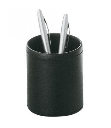 Portapenne in pelle nero