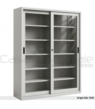 Armadio ante scorrevoli con ante in vetro temperato