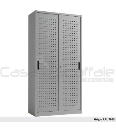 Armadio metallico ante scorrevoli lamiera forata