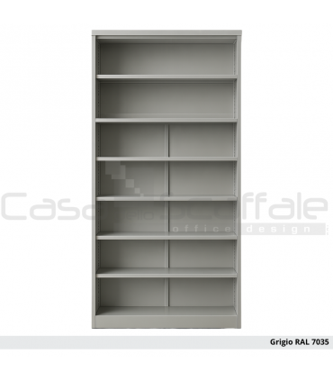 Armadio metallico a giorno con sopralzo