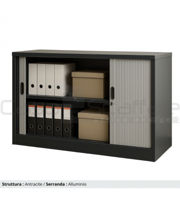 Armadio metallico a serranda basso