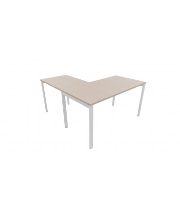 Scrivania con allungo e gamba a ponte Oxi by Las