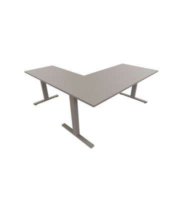Scrivania con allungo e gamba a T Oxi by Las