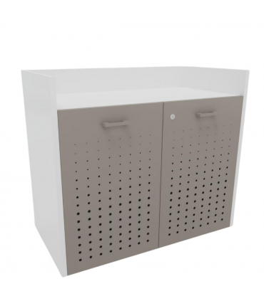 Mobile in legno con ante in metallo forate by Las