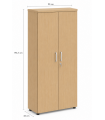 Mobile alto con ante in legno by Seipo