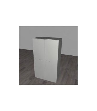 Libreria alta con ante in legno by LAS