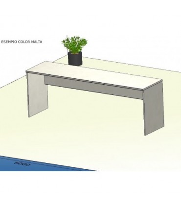 Scrivania su misura spessore profondità 57 cm