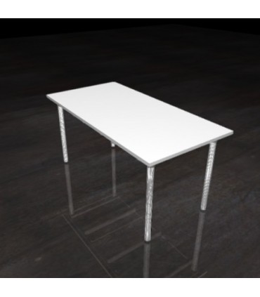 Tavolo mensa a quattro gambe con piano in melaminico