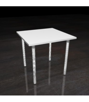 Tavolo mensa a quattro gambe con piano in melaminico