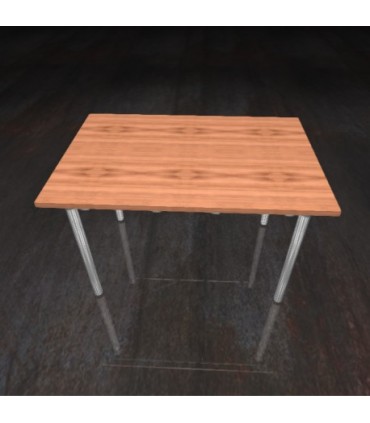 Tavolo mensa a quattro gambe con piano in melaminico