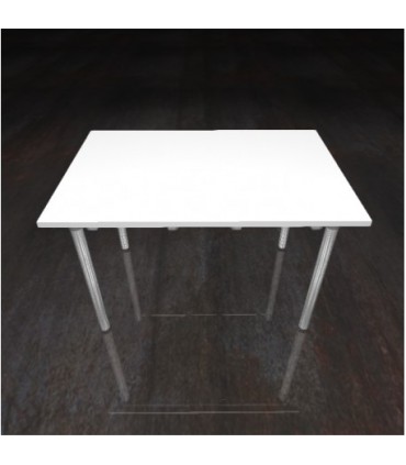 Tavolo mensa a quattro gambe con piano in melaminico