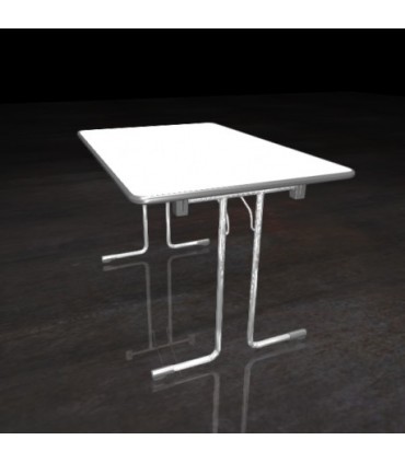 Tavolo mensa con gambe pieghevoli e piano in melaminico